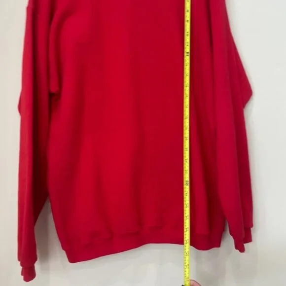 Y2K WALT DISNEY SWEATSHIRT AUTHENTIC RED MINNI MOUSE POLKA DOT DRESS Sz L - Picture 7 of 16